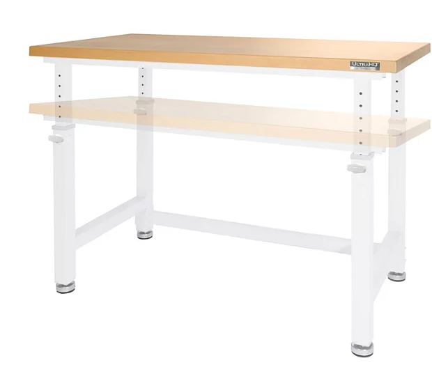 Seville Classics UltraHD® Height Adjustable Heavy Duty Workbench With Solid Wood Top, 48" x 24" - Eshop House LLC