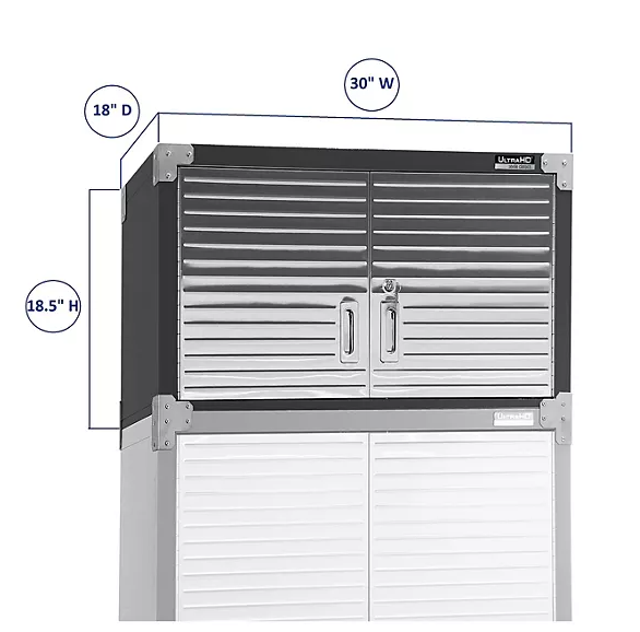 Seville Classics UltraHD Stacking Top Cabinet, 30”W x 18”D x 18.5”H