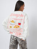 Simple Pleasures In Life Sweatshirt in Ecru Hoodies & Sweatshirts Skinnydip London