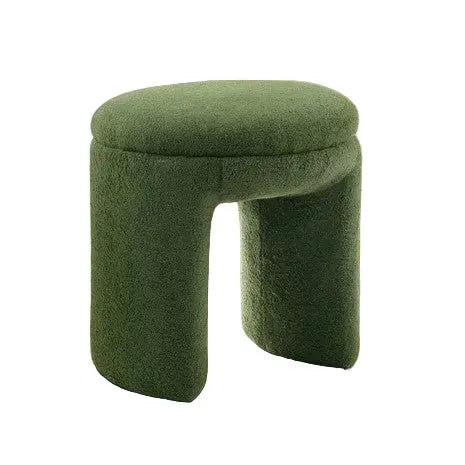 Sindre Teddy Stool – Green Shearling Fabric Denmark Home