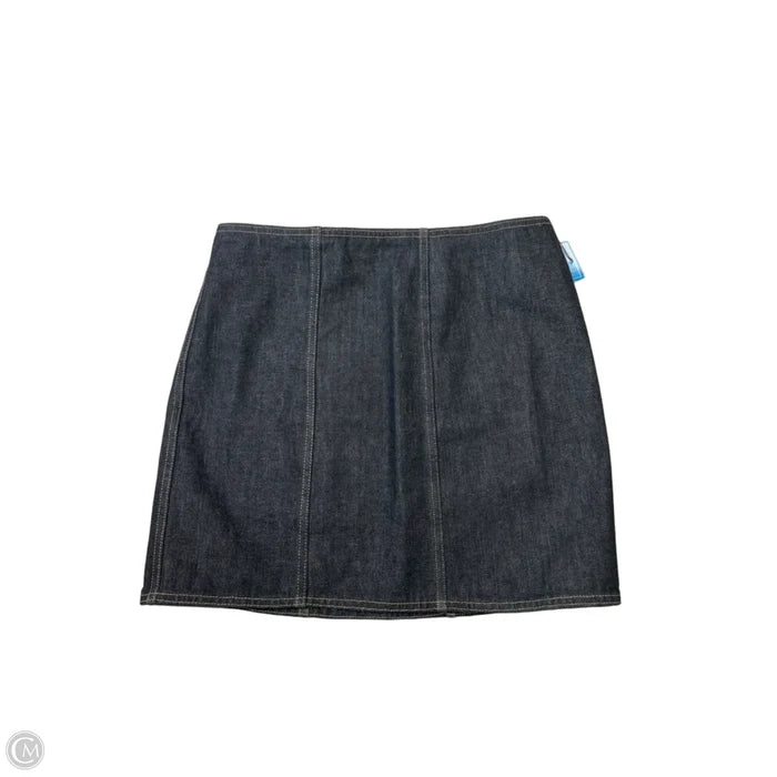 Skirt Mini & Short By Banana Republic In Black Denim, Size: 6