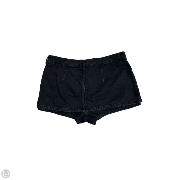 Skort / Skirt Mini / Short By Free People In Black Denim, Size: 12