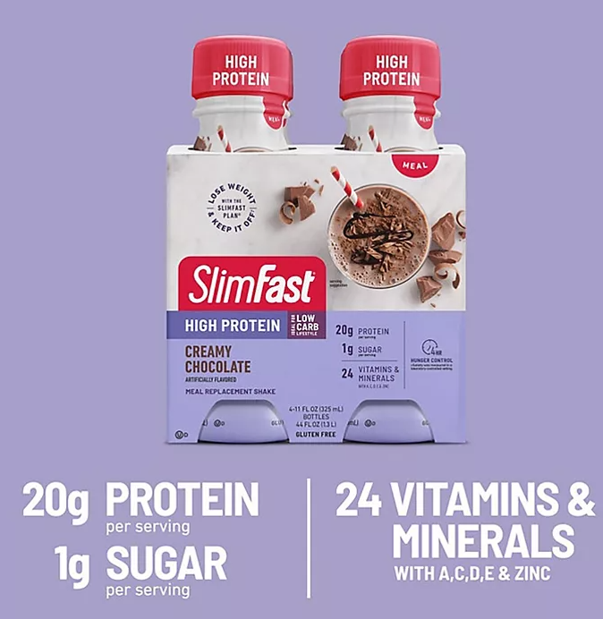 SlimFast Advanced Creamy Chocolate High Protein Ready to Drink Meal Replacement Shakes (11 fl. oz., 15 pk.) - Eshop House LLC