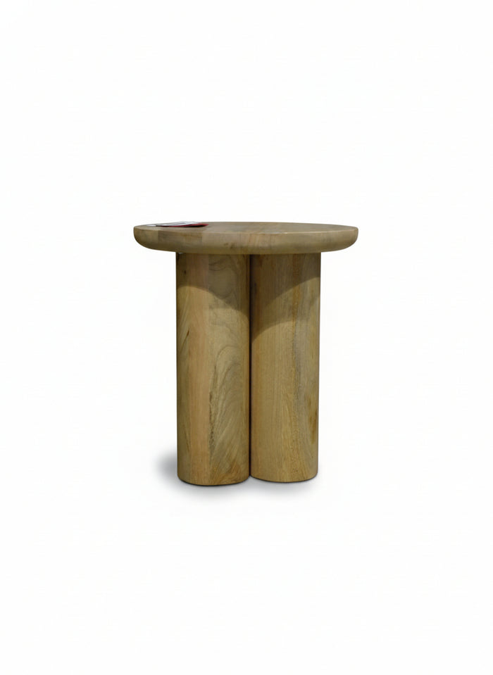 Small Wooden Clover Accent Table