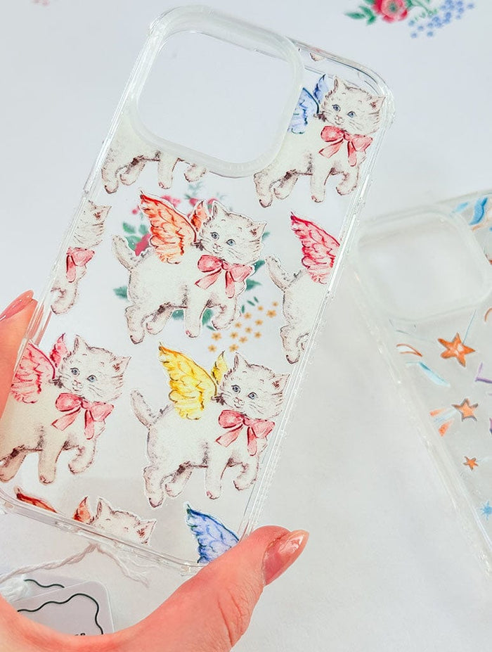 Sophie Amelia Creates x Skinnydip Angel Kittens Shock iPhone Case Phone Cases Skinnydip London