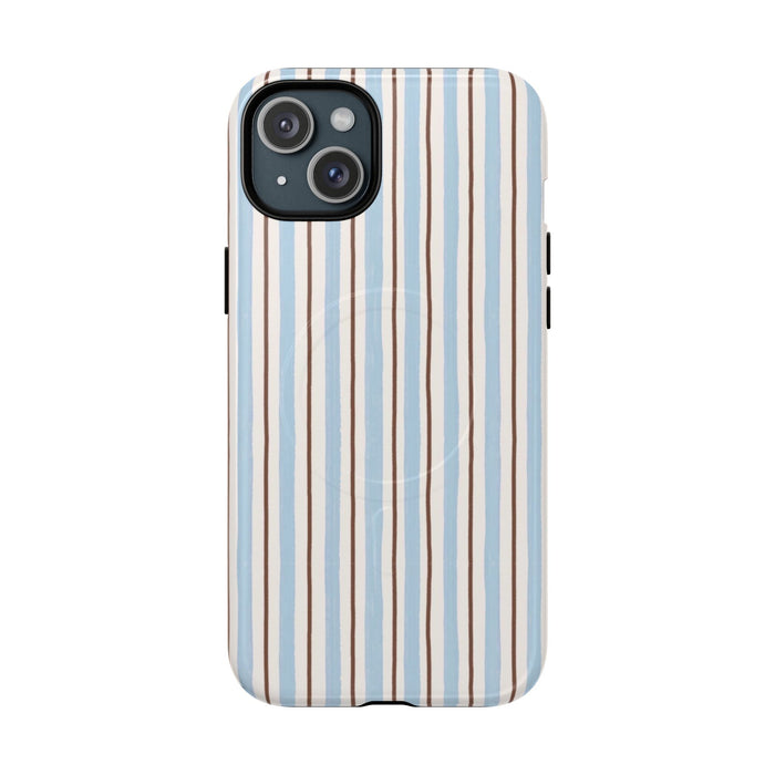 Striped Blue Tan Phone Case