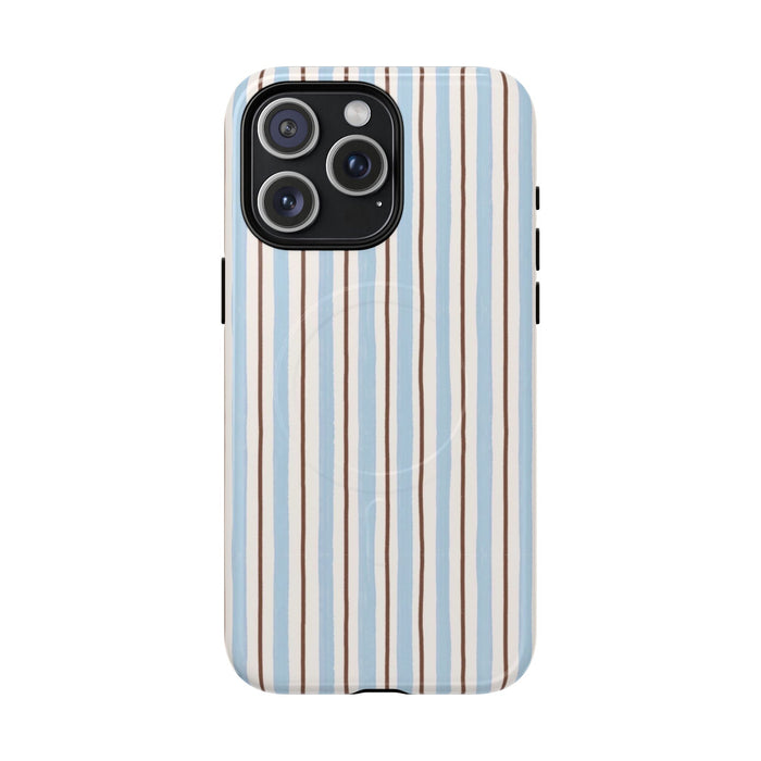 Striped Blue Tan Phone Case