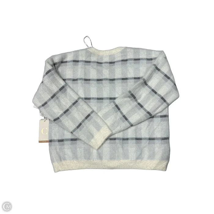 Sweater By Cyrus In Grey & White, Size: L
