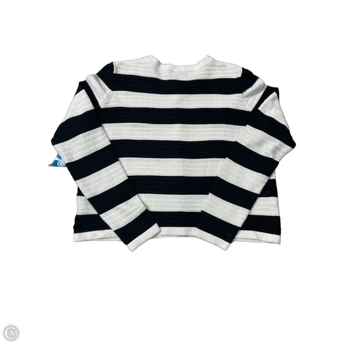 Sweater Cardigan By Grace Karin In Black & White, Size: M