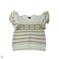 Sweater Short Sleeve By Rails In Cream & Tan, Size: S
