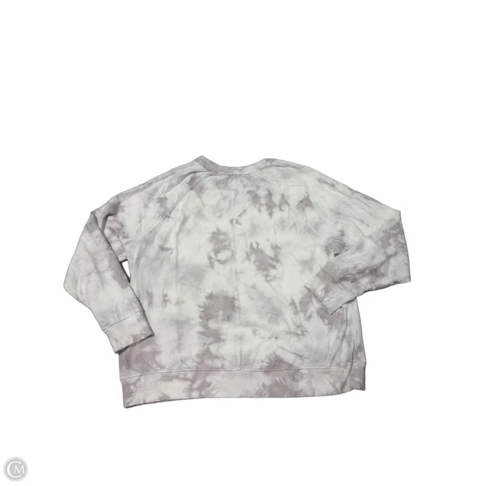 Sweatshirt Crewneck By Athleta In Purple & White, Size: L