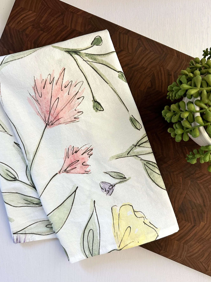 Tea Towel: Fresh Flowers | Art By Whitney Alyssa