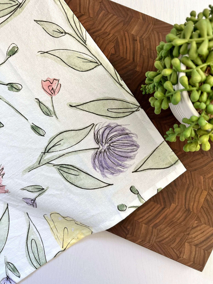 Tea Towel: Fresh Flowers | Art By Whitney Alyssa