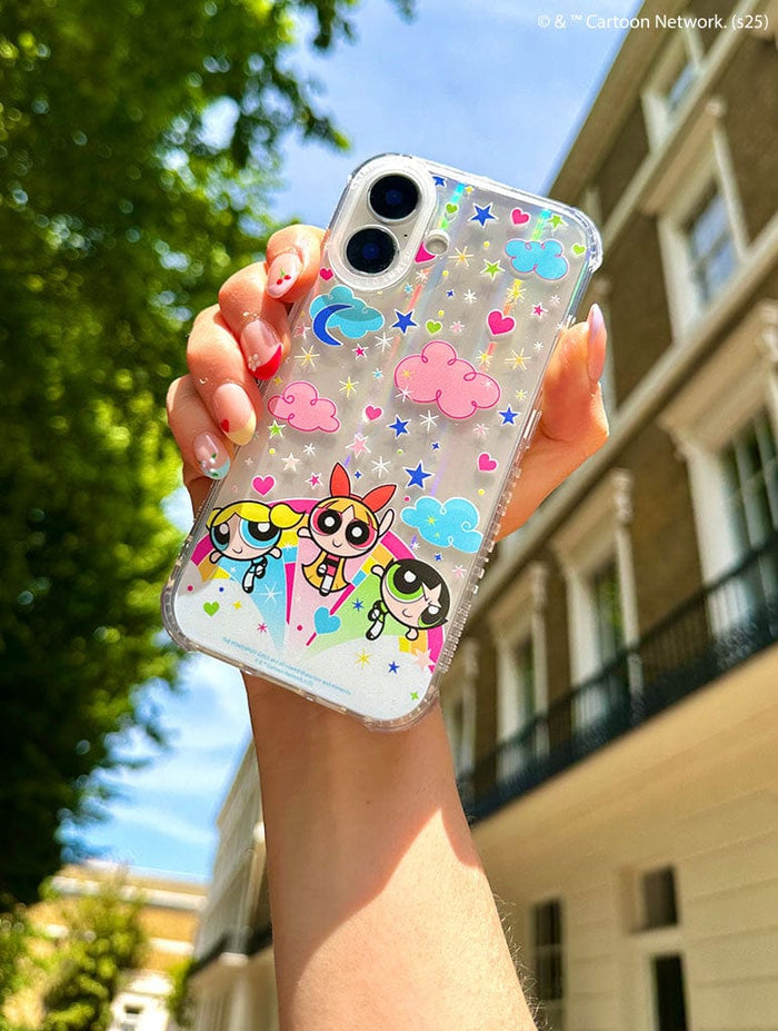 The PowerPuff Girls x Skinnydip Rainbow Clouds Shock iPhone Case Phone Cases Skinnydip London