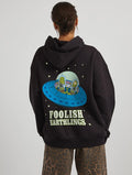 The Simpsons Foolish Earthlings Hoodie In Black Hoodies & Sweatshirts Skinnydip London