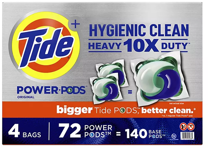 Tide Hygienic Clean Heavy Duty Power PODS Laundry Detergent Pacs, Original (72 ct.) - Eshop House LLC