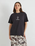 Too Cute To Be Stressed T-Shirt in Black Tops & T-Shirts Skinnydip London