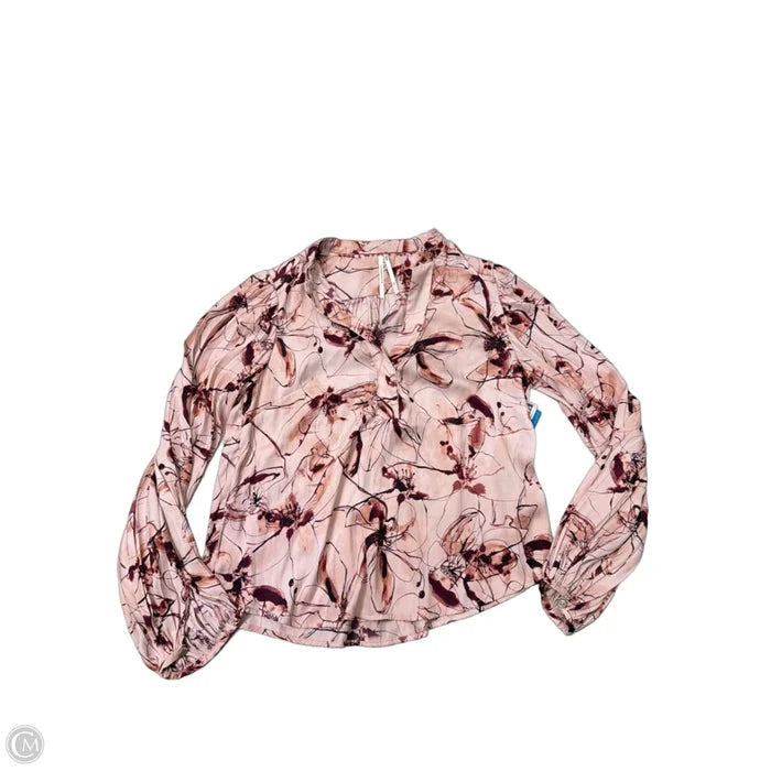 Top Long Sleeve By Anthropologie In Pink, Size: Xs