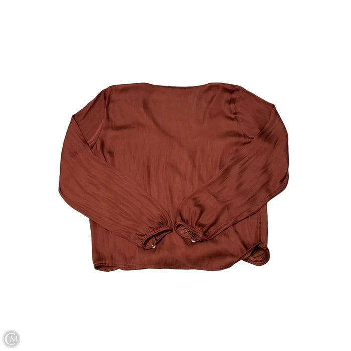 Top Long Sleeve By Banana Republic In Brown, Size: Xs