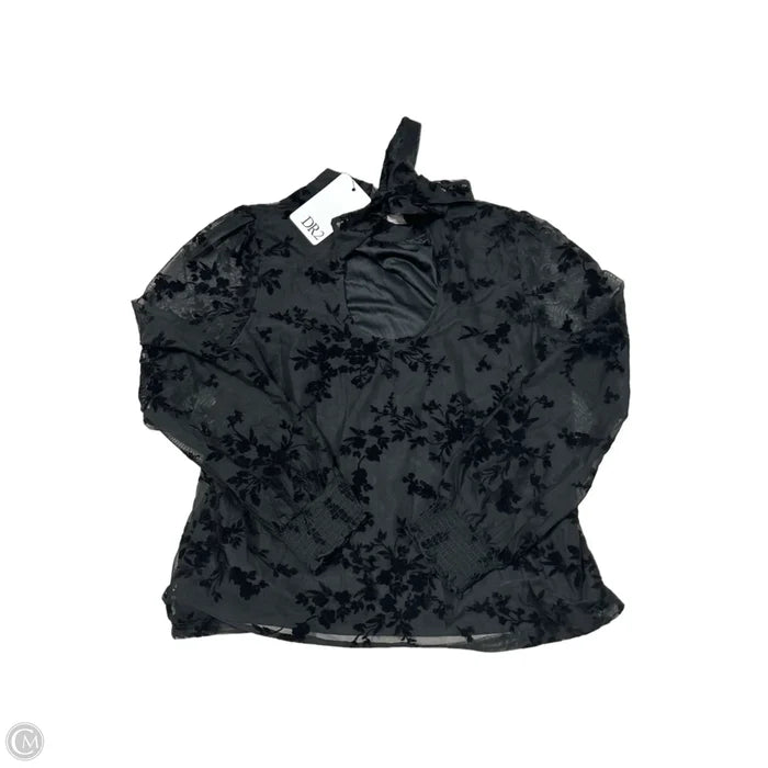 Top Long Sleeve By Dr2 In Black, Size: M