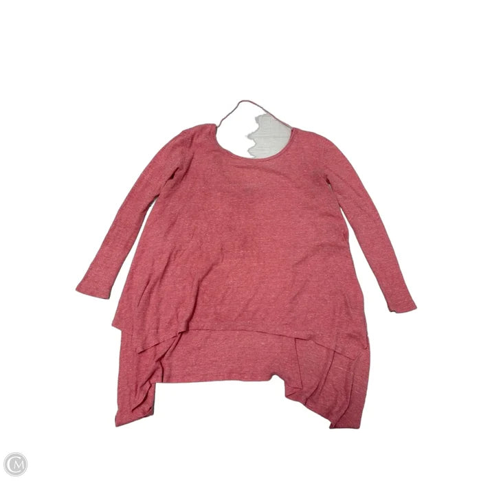 Top Long Sleeve By Free People In Pink, Size: S