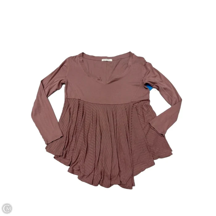 Top Long Sleeve By Free People In Purple, Size: M
