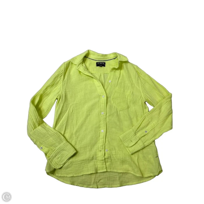 Top Long Sleeve By J. Crew In Yellow, Size: 2