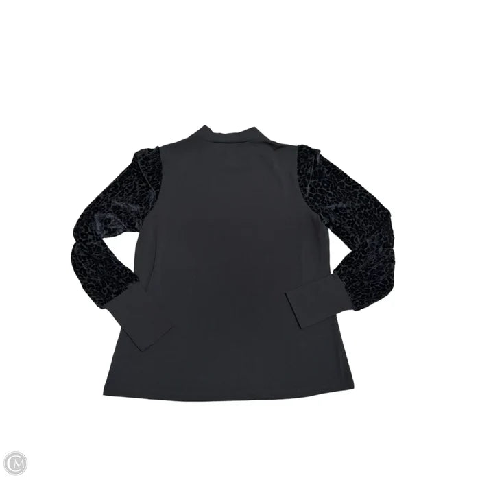 Top Long Sleeve By Michael By Michael Kors In Black & Gold, Size: S