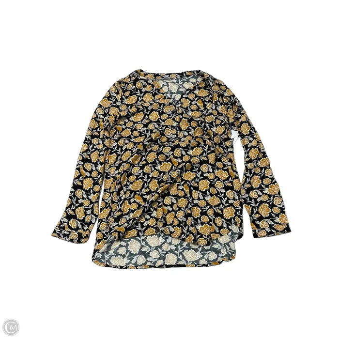 Top Long Sleeve By Old Navy In Black & Orange, Size: M