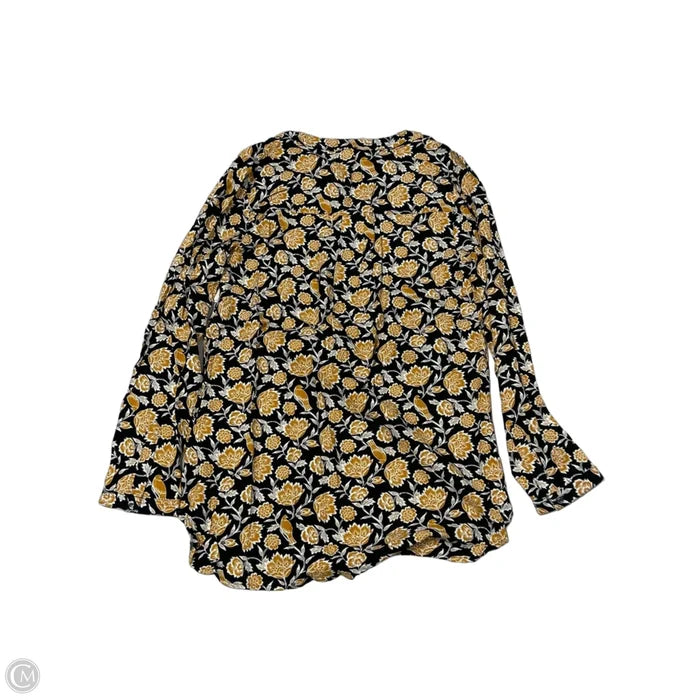 Top Long Sleeve By Old Navy In Black & Orange, Size: M