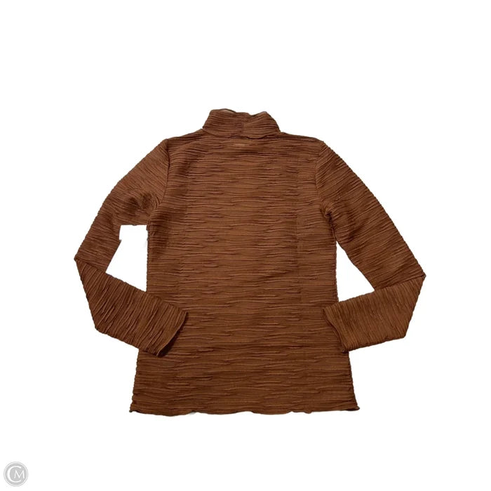 Top Long Sleeve By Pilcro In Brown, Size: L