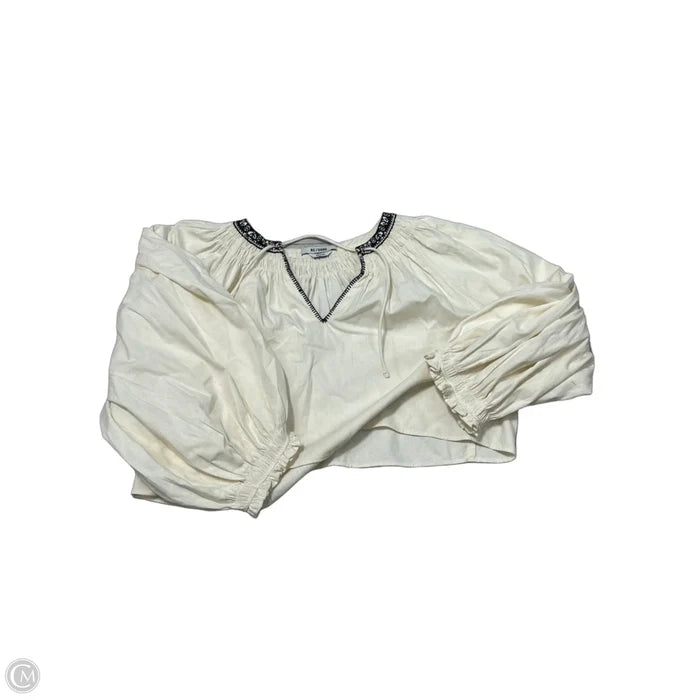 Top Long Sleeve By Re/done In Cream, Size: S