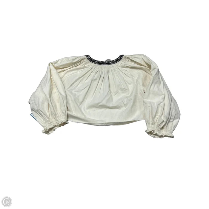 Top Long Sleeve By Re/done In Cream, Size: S
