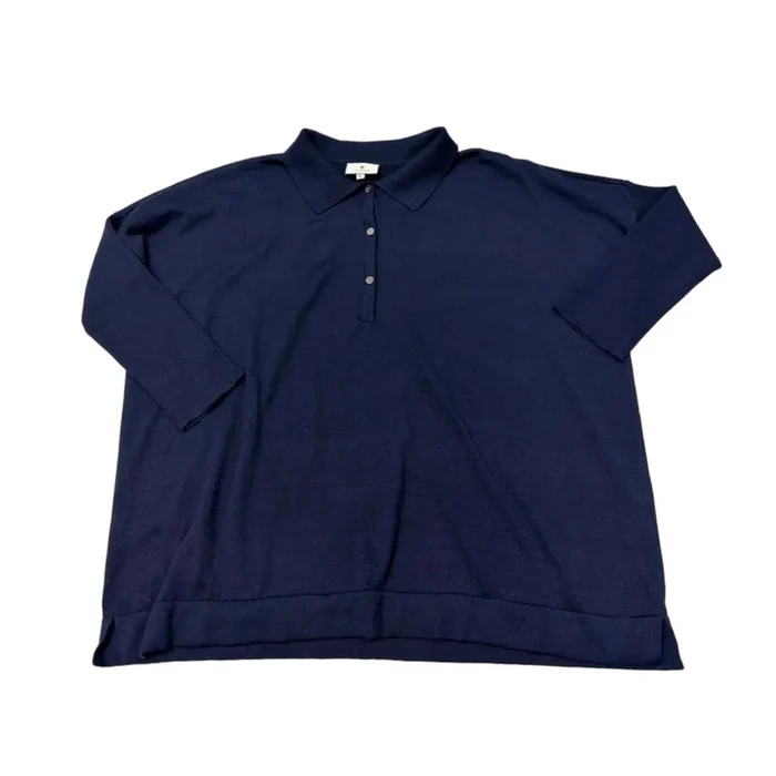 Top Long Sleeve By Tuckernuck In Navy, Size: Xxl
