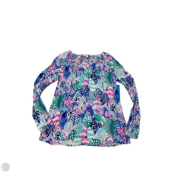 Top Long Sleeve Designer By Lilly Pulitzer In Multi-colored, Size: Xs