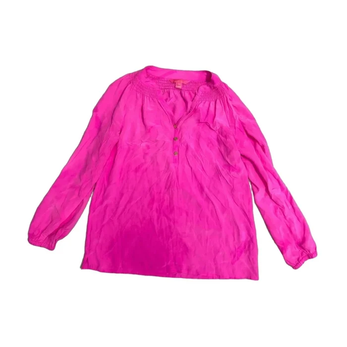 Top Long Sleeve Designer By Lilly Pulitzer In Pink, Size: Xs