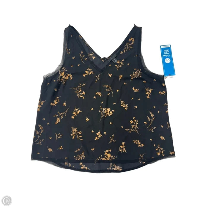Top Sleeveless By Halogen In Black & Brown, Size: Xxl
