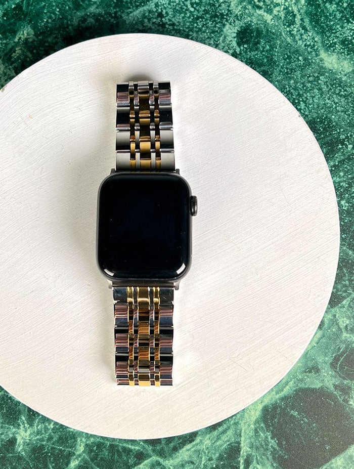 Two Tone Chain Link Apple Watch Strap Watch Straps Skinnydip London