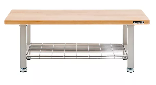 UltraHD 48" Wood Seating Bench with Storage Shelf