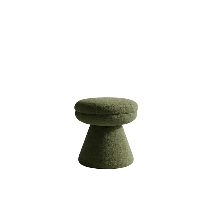 Valleroy Stool – Green Teddy Fabric Mushroom Design Denmark Home