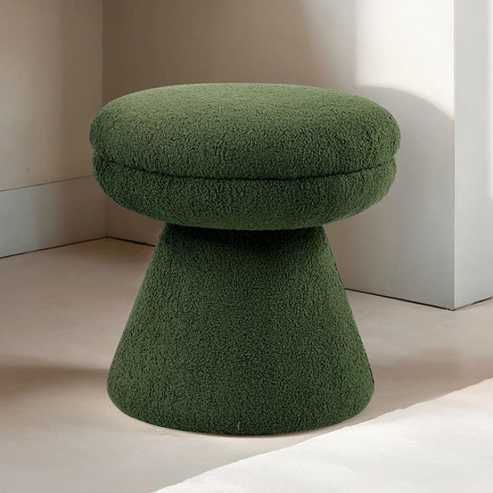 Valleroy Stool – Green Teddy Fabric Mushroom Design Denmark Home
