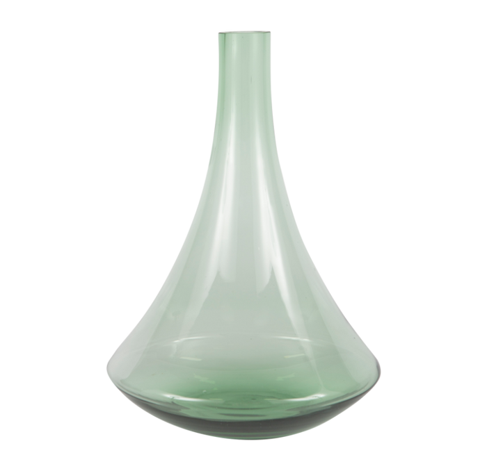 Venus Glass Vase, Green Glass - Gold Leaf Design Group
