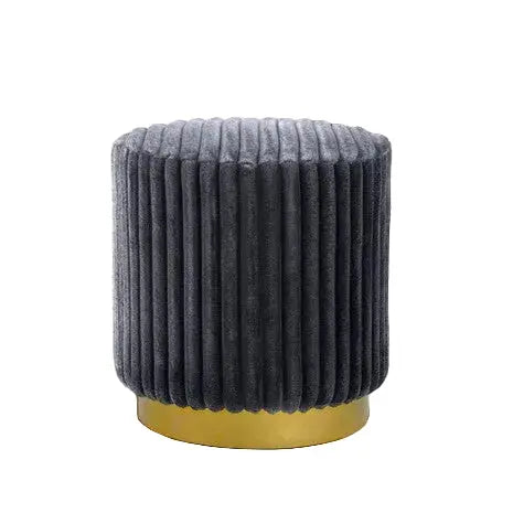 Vulkan Plinth Stool – Dark Gray Fur Fabric Denmark Home