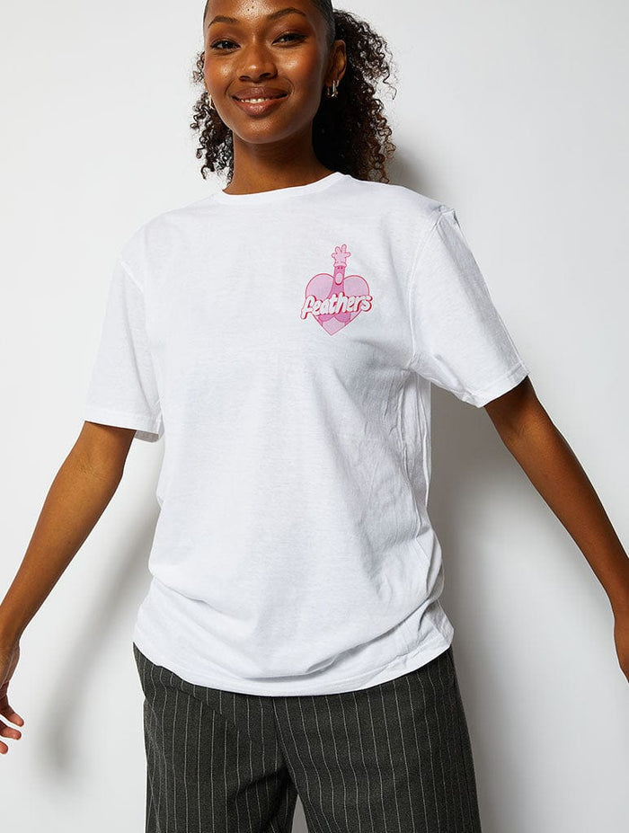 Wallace & Gromit Feathers White T-Shirt Tops & T-Shirts Skinnydip London
