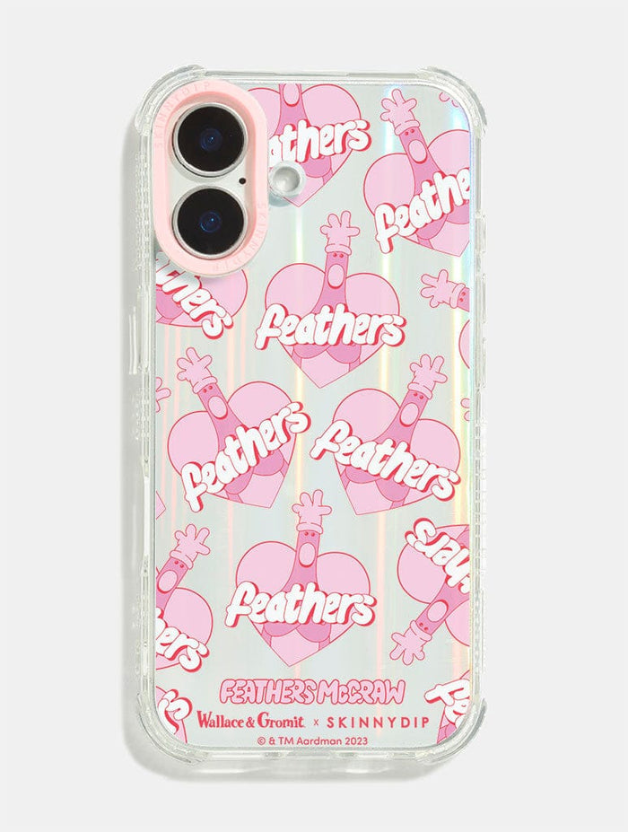 Wallace & Gromit x Skinnydip Feathers Heart Shock iPhone Case Phone Cases Skinnydip London