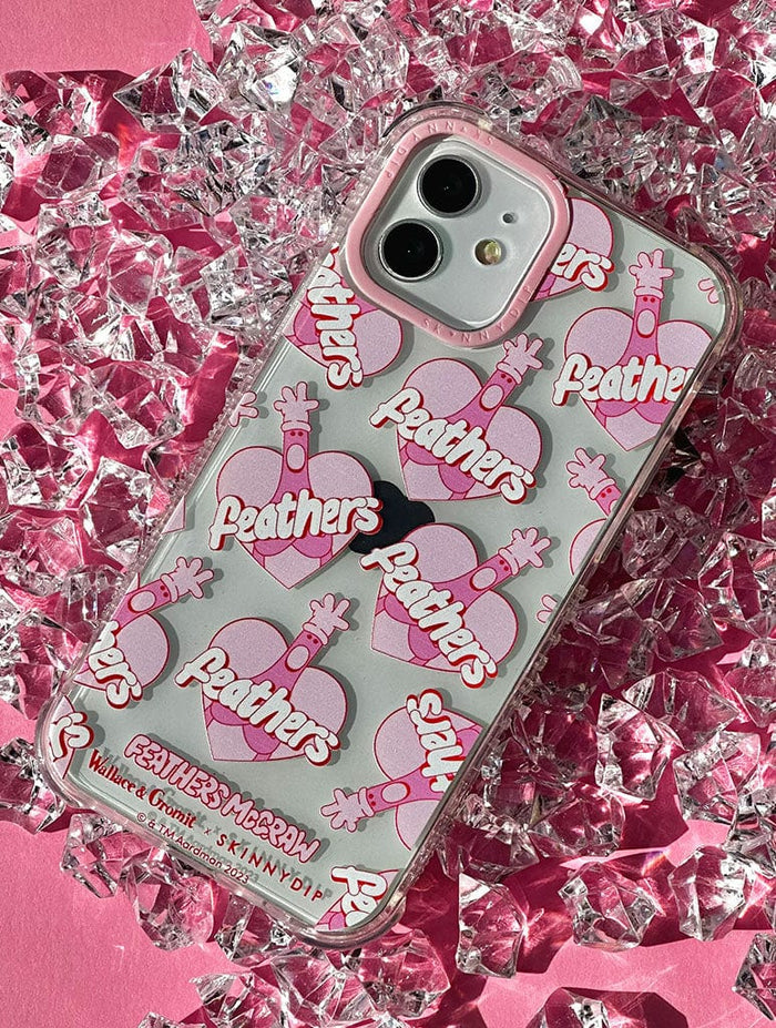 Wallace & Gromit x Skinnydip Feathers Heart Shock iPhone Case Phone Cases Skinnydip London