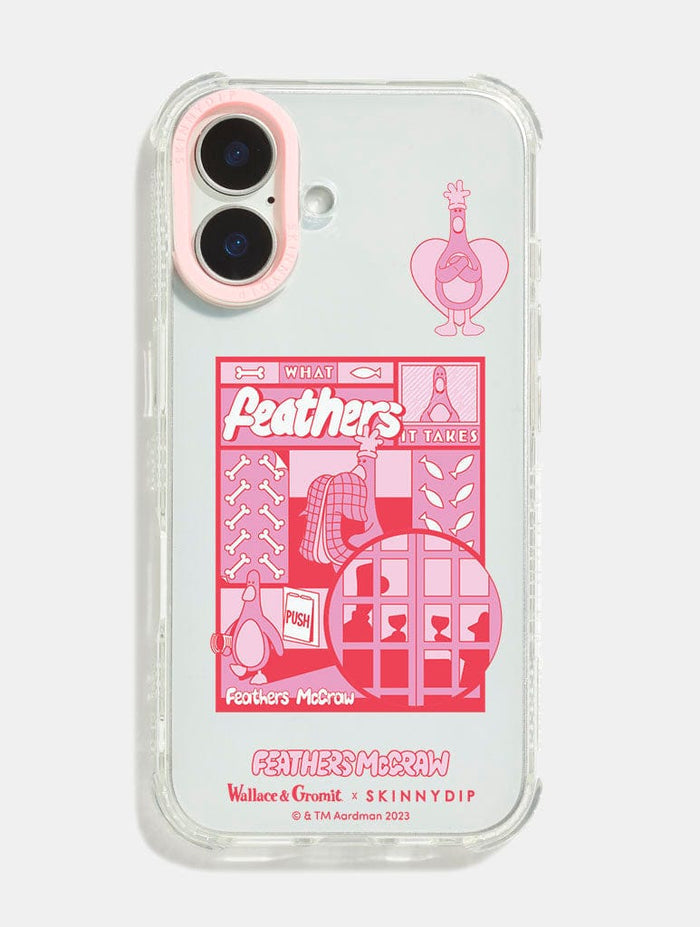 Wallace & Gromit x Skinnydip What Feathers It Takes Shock iPhone Case Phone Cases Skinnydip London