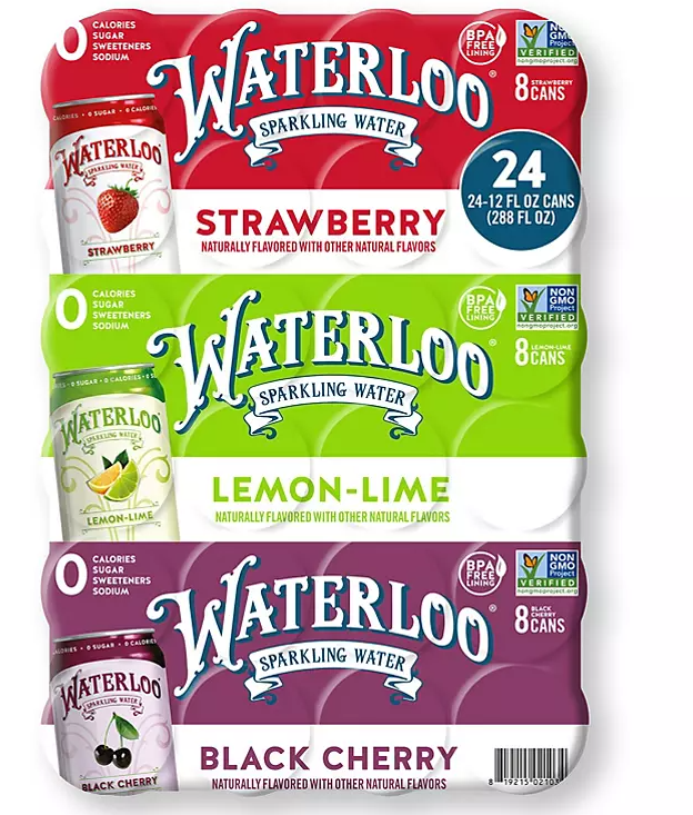 Waterloo Sparkling Water Variety Pack (12 fl. oz., 24 pk.) - Eshop House LLC