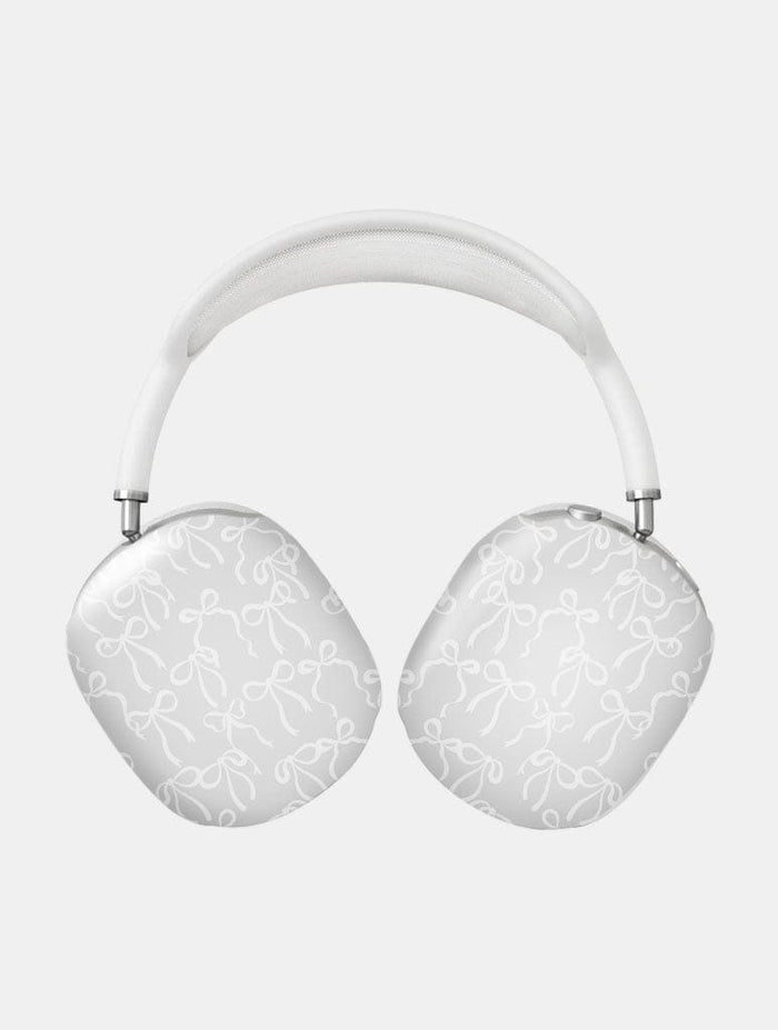 White Bows AirPods Max Case in Gloss AirPods Cases Skinnydip London