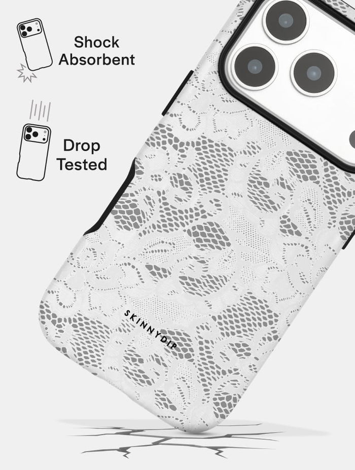 White Lace Ultra Protective iPhone Case Phone Cases Skinnydip London